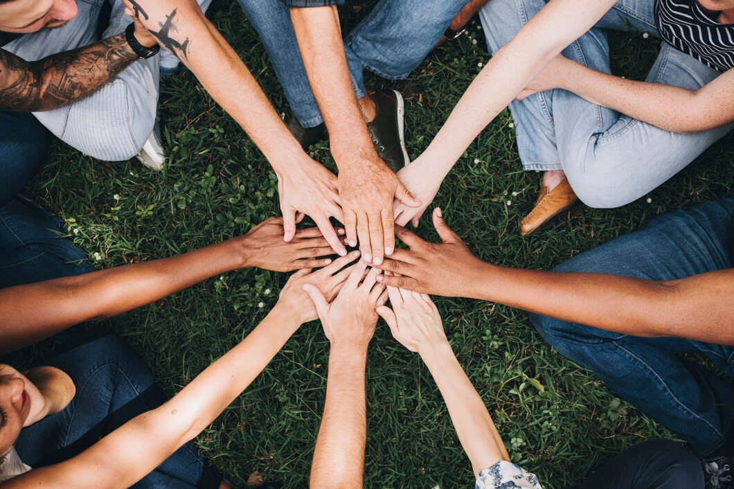 Team hands together